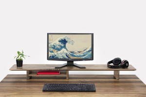 Long Monitor stand / walnut 