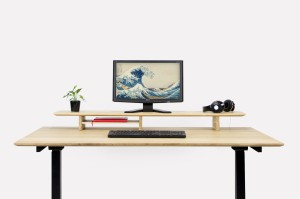 Long Monitor stand / oak