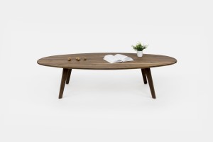 Oval coffee table / walnut / II