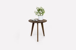 Walnut side table / round  